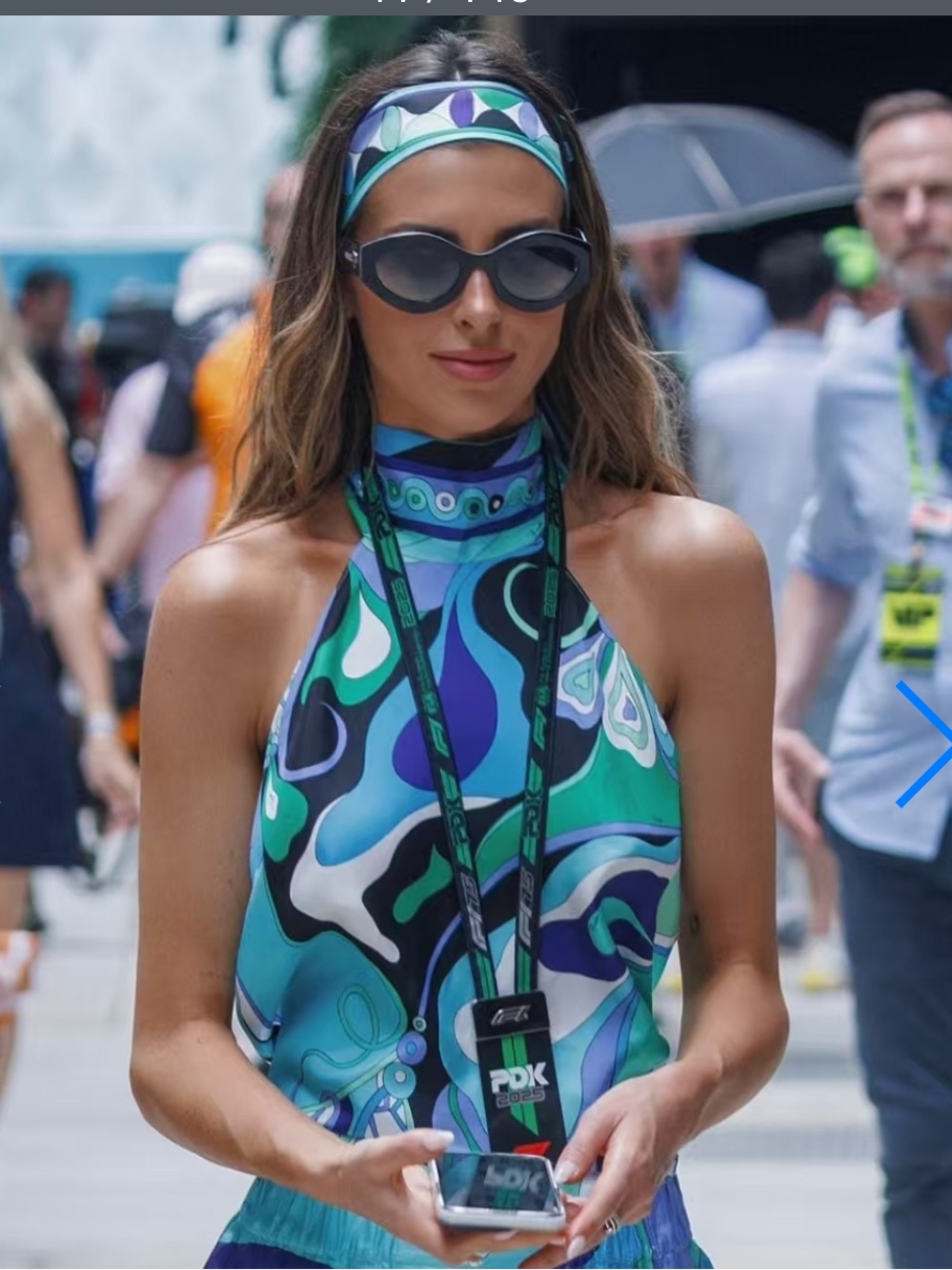Emilio Pucci Vibrant Multicolor Halter Crop Top